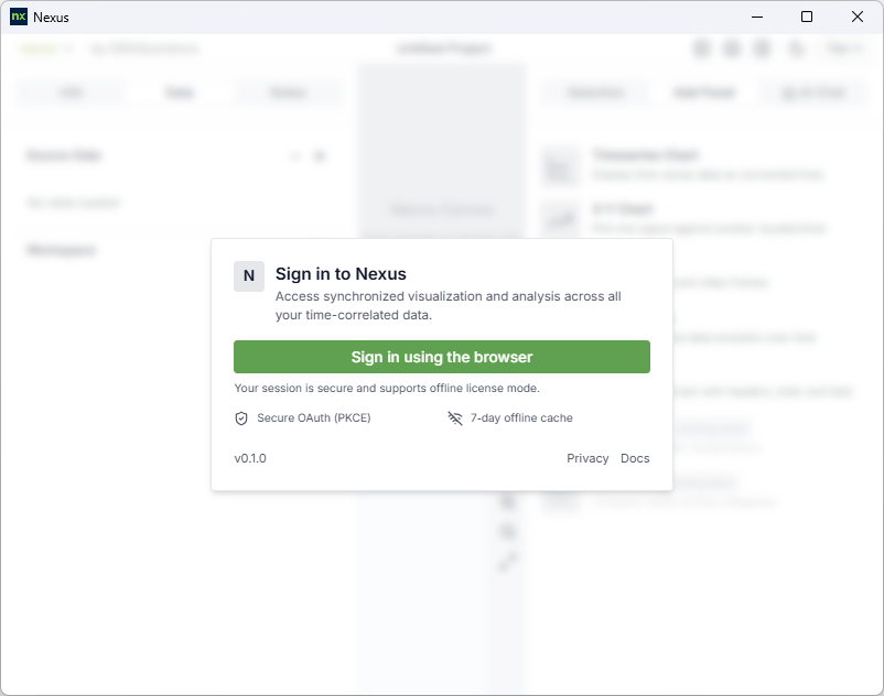 Sign-in screen